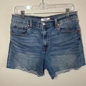 Denizen from Levi's High Rise Raw Hem 5" Inseam Cut Off Jean Shorts Size 10